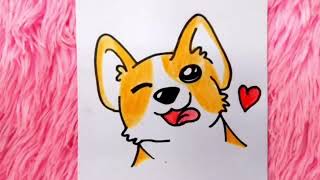 "How to Draw a Cute Corgi Dog | Easy Drawing for Kids"