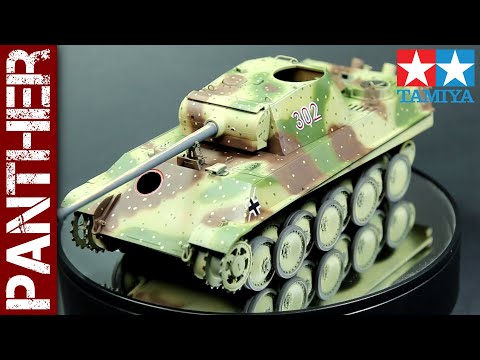 Painting Ambush camouflage (Hinterhalt-Tarnung) - Panther G Late (Tamiya 1/35 scale model)