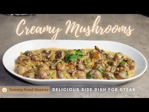 Garlic Mushrooms Recipe - How to make Creamy Garlic Mushrooms,  Butter Garlic Mushrooms Sauce