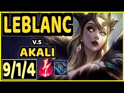 ABBEDAGGE (LEBLANC) vs AKALI - 9/1/4 KDA MID CHALLENGER GAMEPLAY - EUW