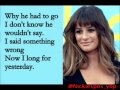 Yesterday - Glee by Lea Michele - Lyrics 