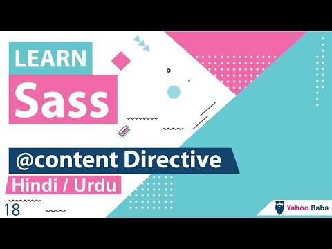 Sass content Directive Tutorial in Hindi Urdu