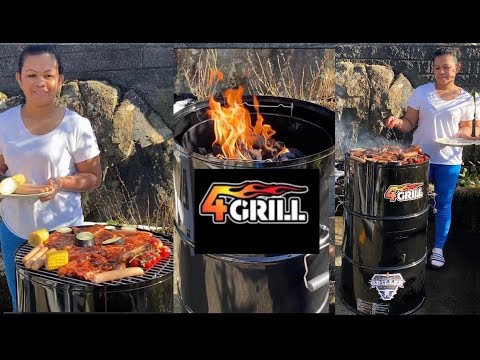 First Try our 4Grill 4-1 Barrel BBQ.Grill smoker fire fit & cooker /Babaing Dabawegian