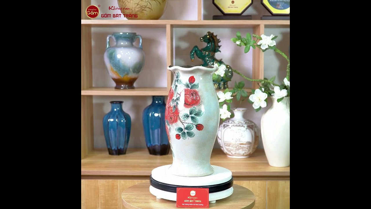 Lọ Hoa Khuôn Miệng Loe Vẽ Hoa