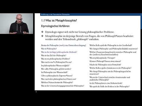 Theoretische Philosophie: Metaphilosophie