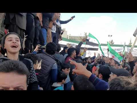 مظاهرة في مدينة إدلب في جمعة "لا شرعية للأسد وانتخاباته"