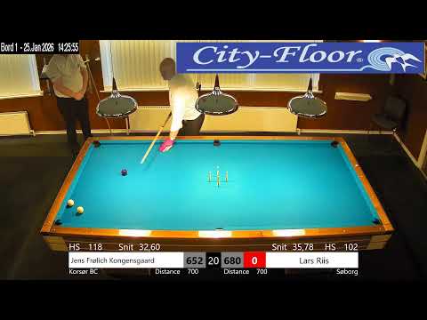 1.Division | Søborg BK - Korsør BC | 25.01.2026 | Bord 1