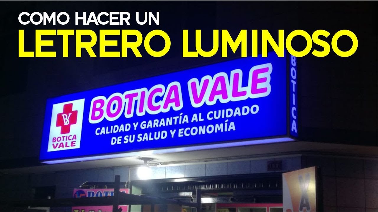 Como hacer un letrero luminoso con focos led /
