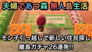 【あつまれ どうぶつの森】島ガチャ26連発で出会えた猫!! 夫婦で無人島生活