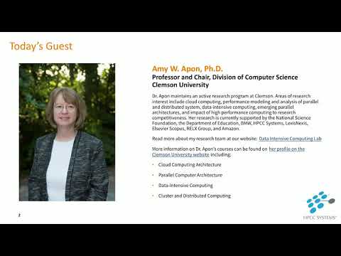 HPCC Systems Community Focus - 5 Questions with Amy Apon, Clemson University