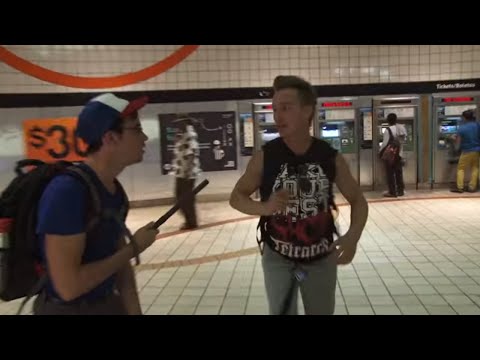 Guy being interviewed needs to pee