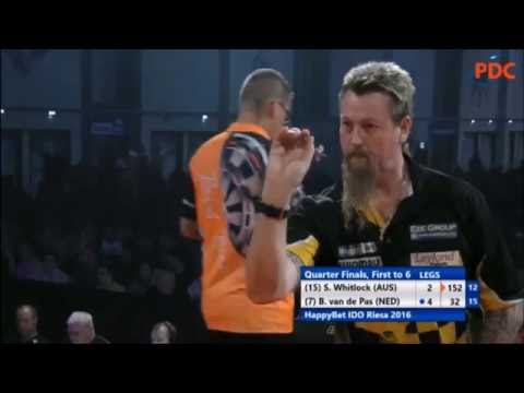 Simon Whitlock brilliant 152 checkout vs Van de Pas - 2016 International Darts Open