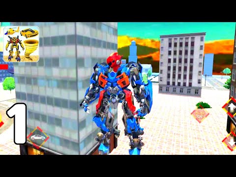 Robot Tornado Transform Shooting Games 2020 - Level 1-5 Part 1 (Android GamePlay Walkthrough)
