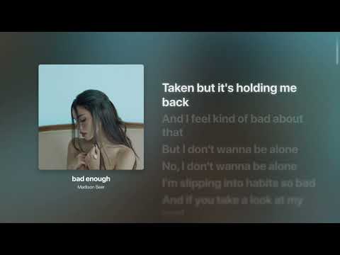 Madison Beer – bad enough (Lyrics) | Str8Lyrical