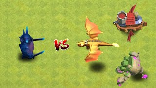 M.O.M.M.A (Mega Pekka) VS Mountain Golem, Flying Fortress, Golden Dragon