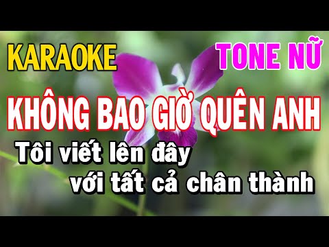 Karaoke Không Bao Giờ Quên Anh Tone Nữ Beat Dễ Hát Nhạc Sống Huỳnh Như