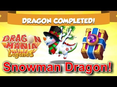 SNOWMAN CARD PACKS OPENING! Unlocking SNOWMAN DRAGON! - Dragon Mania Legends #358