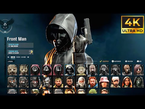 All FRONT MAN Voice Lines, Animations & Executions | COD BLACK OPS 6 Squid Game Event