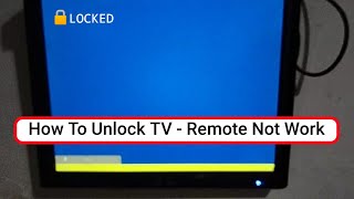 TV Locked Remote Control Not Working | TV Remote Control Locked  Not Working  Properly