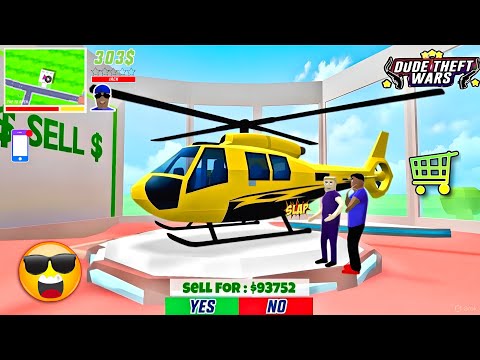 Jack Becomes Millionaire by Selling Helicopter 🚁💰 in Dude Theft Wars.🤑
