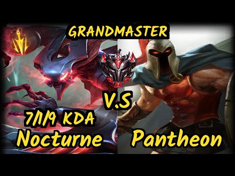 Warden (NOCTURNE) vs PANTHEON - 7/1/9 KDA JUNGLE GAMEPLAY - EUW Ranked GRANDMASTER
