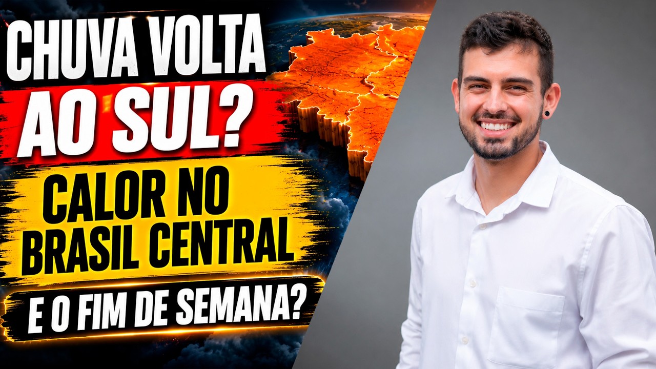 Depois da trégua a tempestade!  Chuvas voltam ao sul. Calor castiga a região central do Brasil.