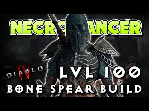 Diablo 4 | Necromancer LEVEL 100 Endgame Gameplay and Build (Bone Spear Build - World Tier 4)