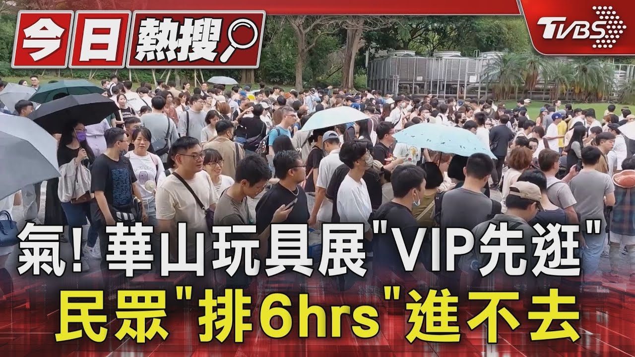 氣!華山玩具展「VIP先逛」 民眾「排6hrs」進不去