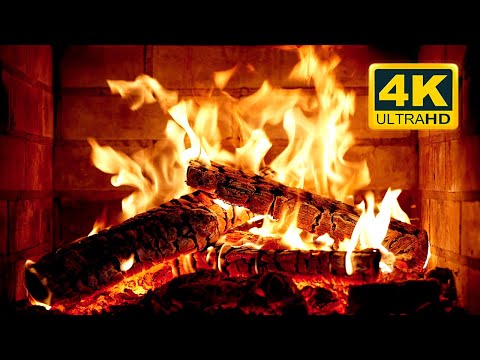 مدفأة مريحة 4k 12 ساعة مدفأة مع أصوات طقطقة النار طقطقة الموقد 4k