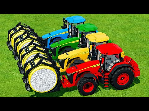 HARVESTING AND LOAD COTTON WITH JOHN DEERE TRACTORS - Farming Simulator 22