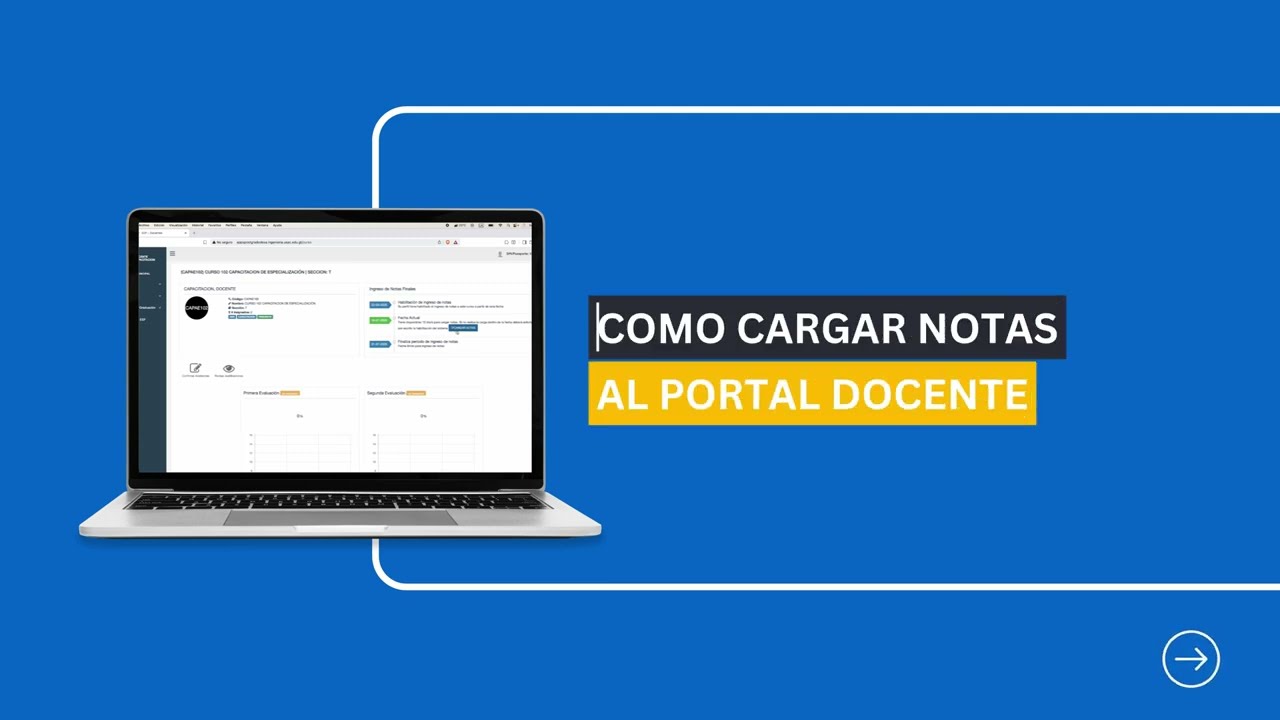 Ingreso de notas al Portal Docente - método manual