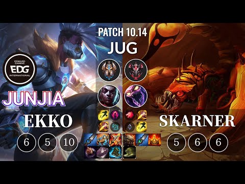 EDG JunJia Ekko vs Skarner Jungle - KR Patch 10.14