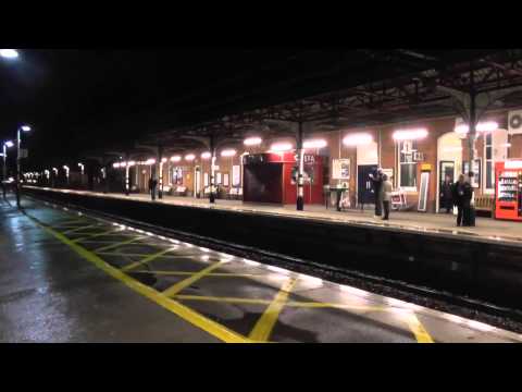 A4 Locomotive Bittern Sweeps Grantham Clean - 19/12/13