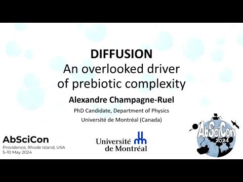 Diffusion: an Overlooked Driver of Prebiotic Complexity (AbSciCon 2024)