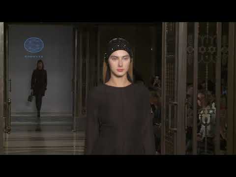 Black Silk & Cotton Dress @ London Fashion Week AW 19 / 20