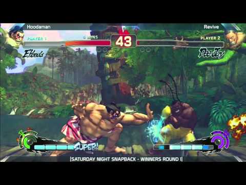 SSF4: Hoodaman (E.Honda) vs Revive (Deejay) - Saturday Night Snapback 6.4