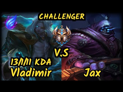 1907 FB Ruin (VLADIMIR) vs JAX - 13/1/11 KDA TOP CHALLENGER GAMEPLAY - EUW