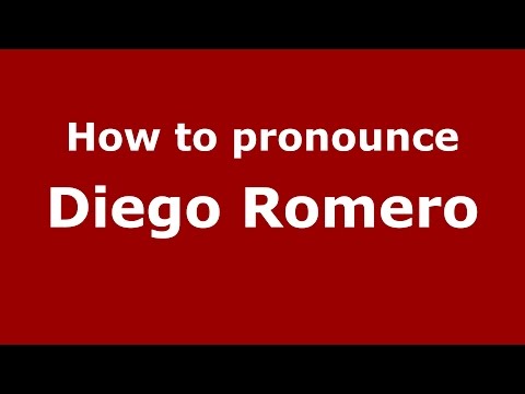 How to pronounce Diego Romero (Spanish/Argentina) - PronounceNames.com