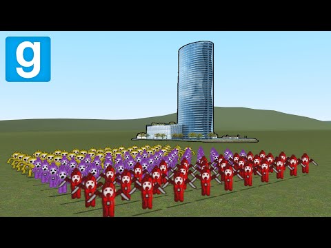 SLENDYTUBBIES ARMY VS TOWERS! - Garry's mod sandbox