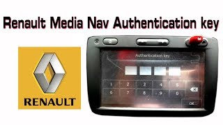 Renault Medianav Authentication key