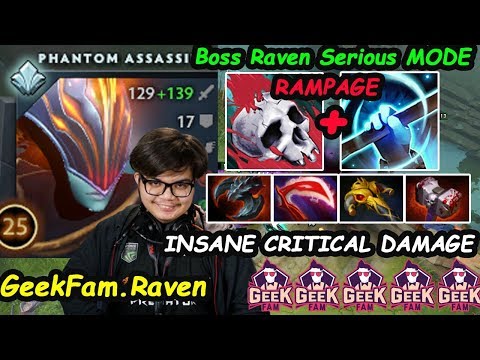 GeekFam.Raven [Phantom Assassin] Magnus Combo INSANE Critical Damage Rampage Dota 2 7.22 Gameplay
