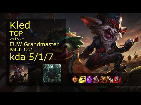 Rank 1 EUW Kled: Top vs Pyke