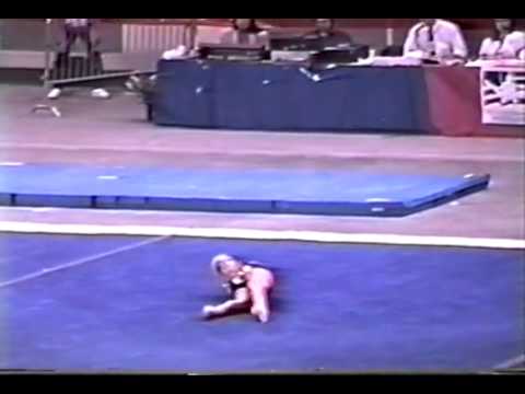 Brandy Johnson FX EF - 1990 USA Gymnastics Championships