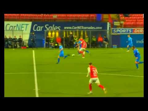 Daniel Purkis Scores Another Stunner From Beyond Halfway - Larne v Carrick Rangers