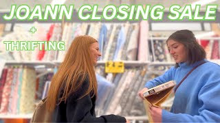 Joann Fabrics MASSIVE Going Out of Business Sale + thrifting shopping spree