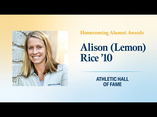 Thumbnail for video titled: Alison (Lemon) Rice ’10 | Cedarville University Athletic Hall of Fame