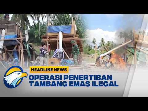 [HEADLINE NEWS, 07/06] Polres Kuansing Bakar 145 Rakit Tambang Emas Ilegal di Sungai Kuantan