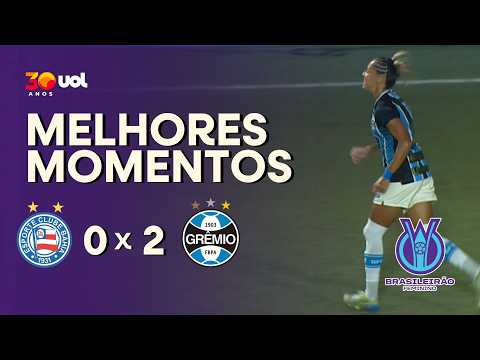 Gols e lances de Bahia x Grêmio