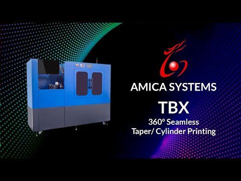 TBX Industrial Inkjet Printer for 360° Seamless Taper/ Cylinder Printing