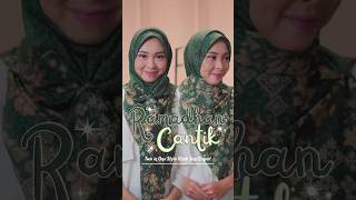 Tutorial Hijab 1 Style 2 Look Pakai Segi Empat Motif, Cocok Dipakai Buat Baju Lebaran Putih Kamu